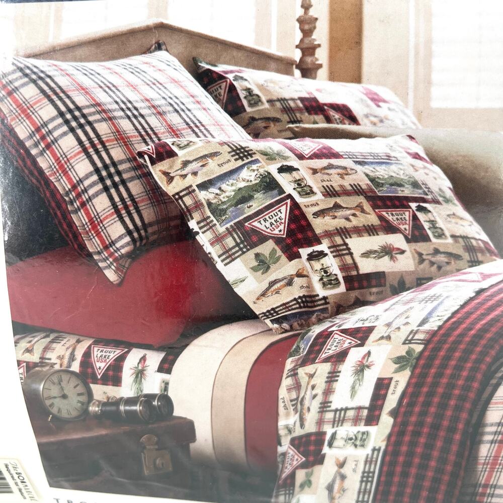 Charter Club Home cabin flannel sheet set
